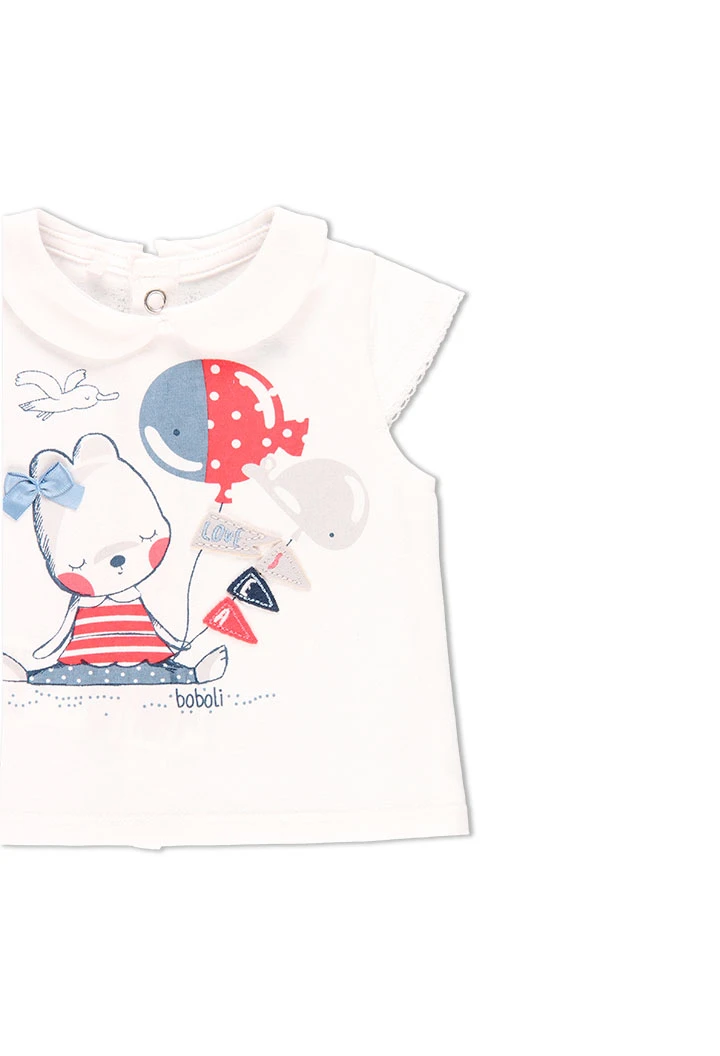 Pack en tricot bi matiere pour bébé fille