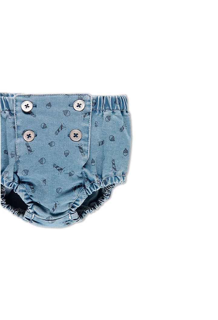 Pack en tricot bi matiere pour bébé fille
