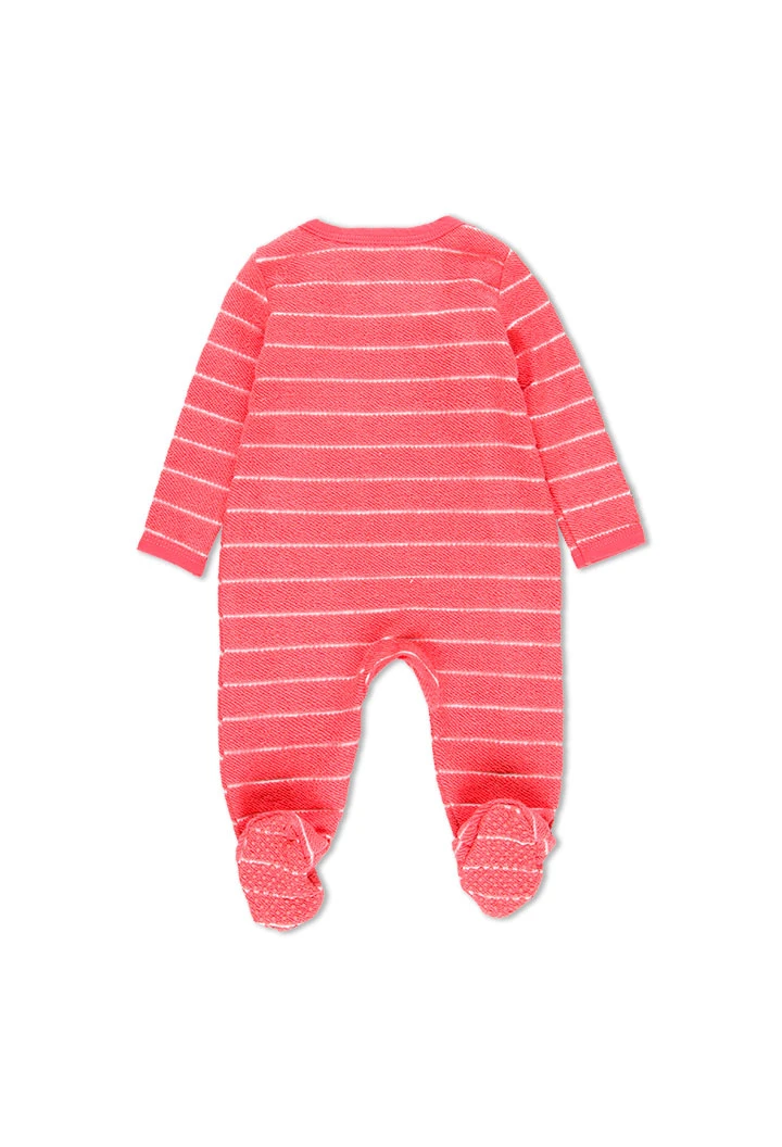 Grenouillère en tricot à rayures pour bébé