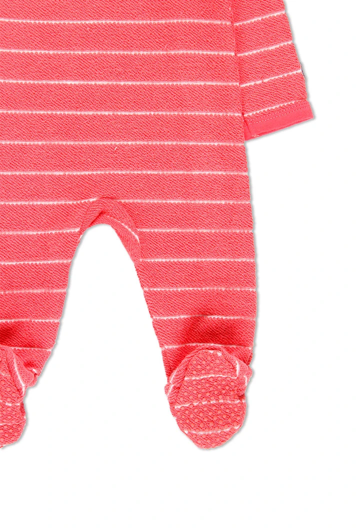 Grenouillère en tricot à rayures pour bébé