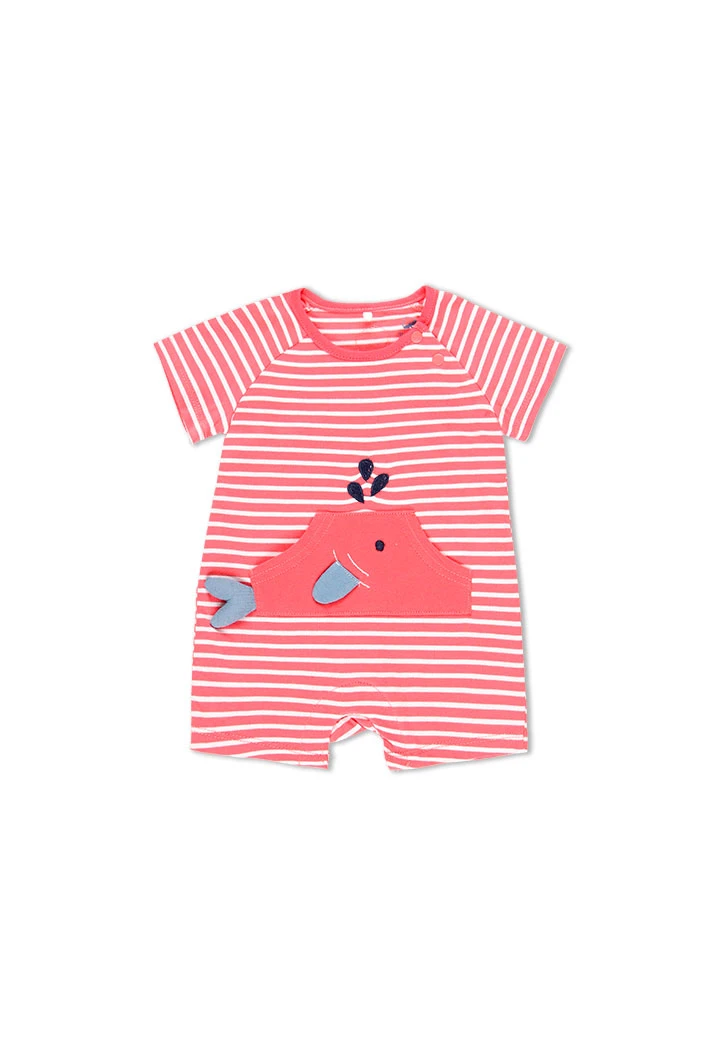 Grenouillère en tricot à rayures pour bébé garçon