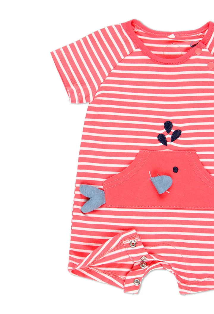 Grenouillère en tricot à rayures pour bébé garçon