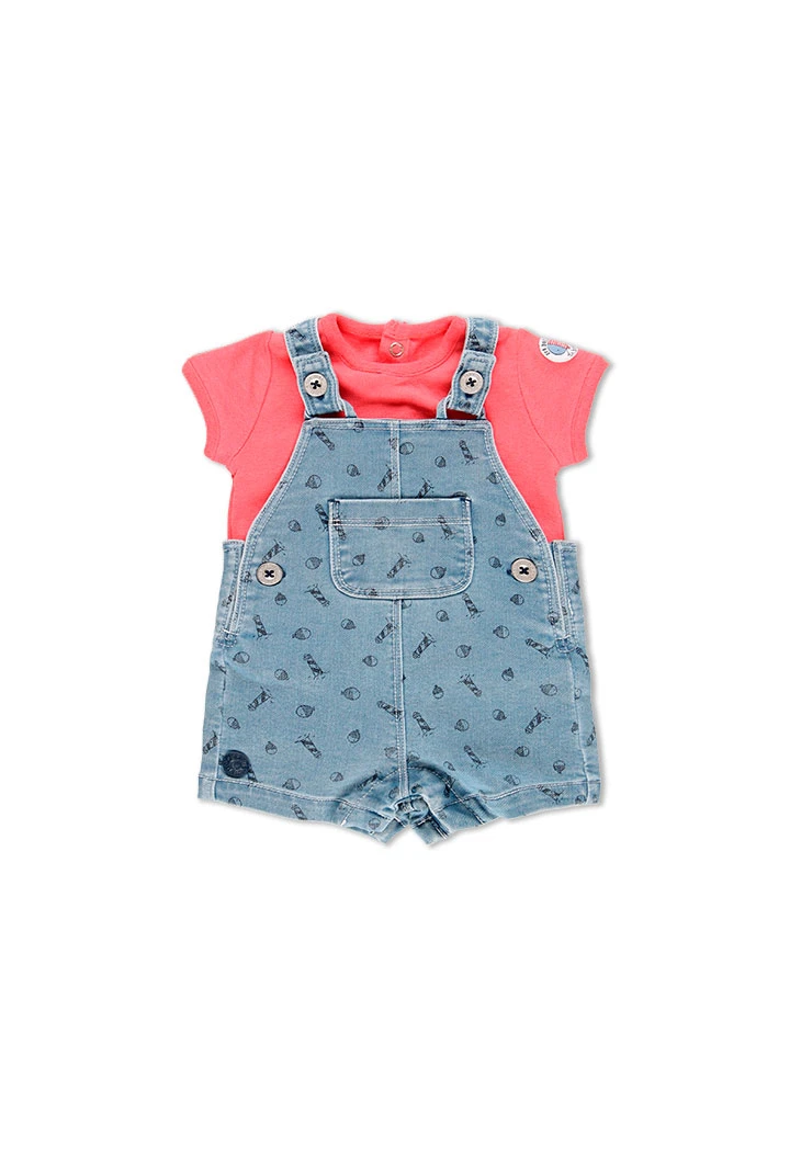 Pack en tricot bi matiere pour bébé garçon