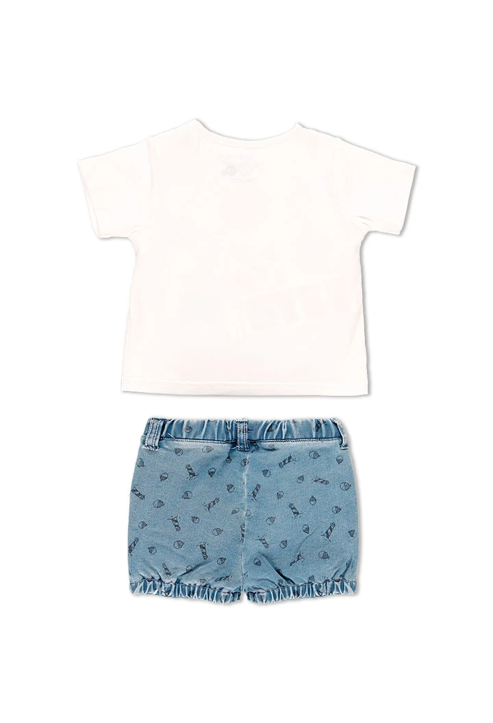 Pack en tricot bi matiere pour bébé garçon