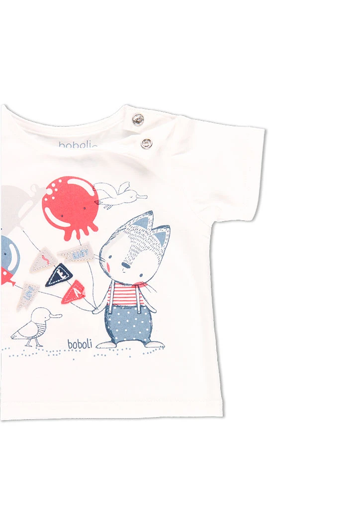 Pack en tricot bi matiere pour bébé garçon