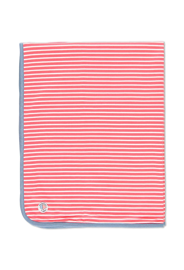 Couverture maille bi matiere pour bébé