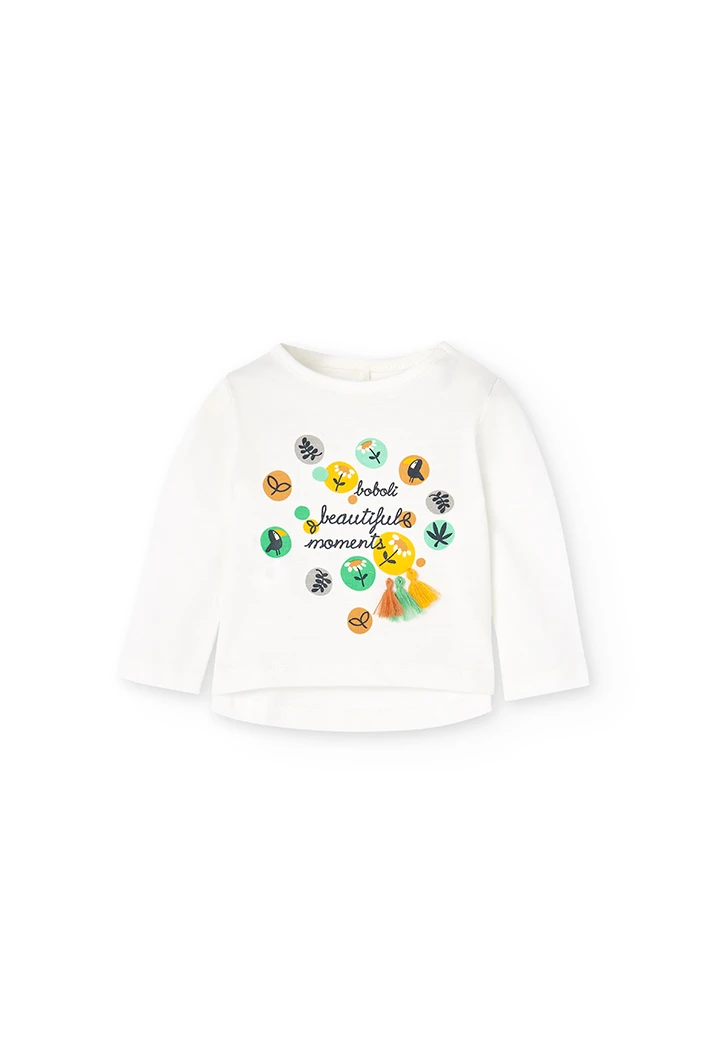 Pack en tricot bi matiere pour bébé fille