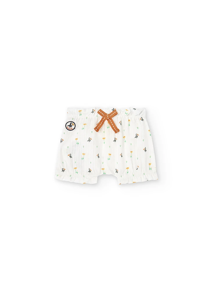 Pack en tricot bi matiere pour bébé fille