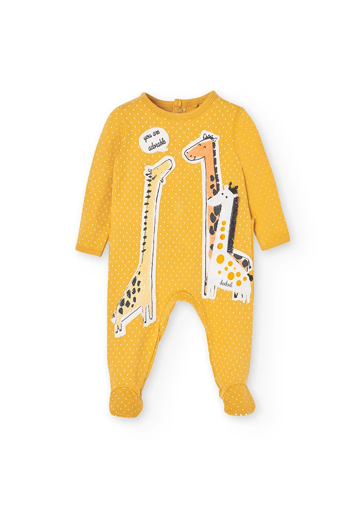 Pelele punto topitos "girafas" de bebé