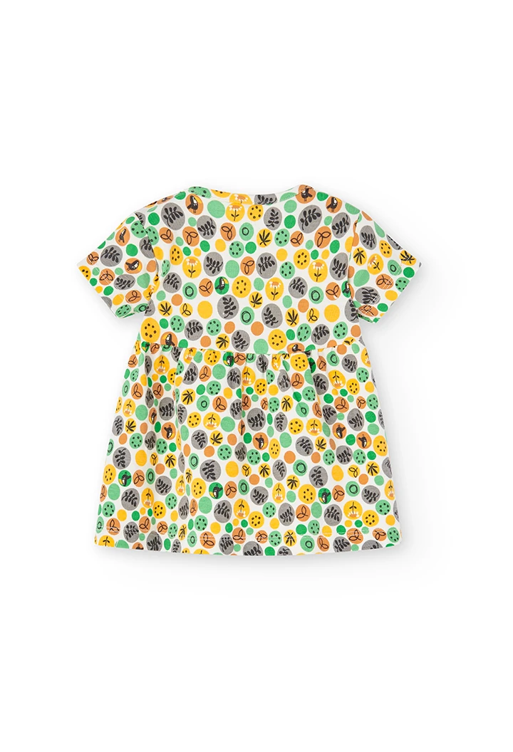 Vestido punto topos de bebé niña