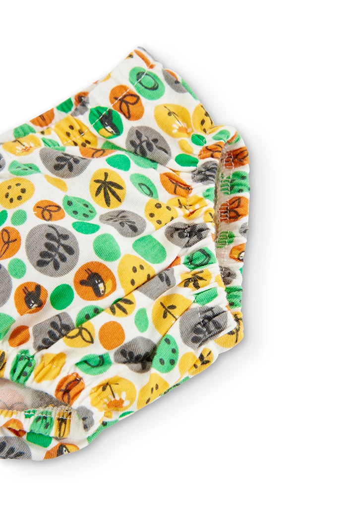 Vestido punto topos de bebé niña