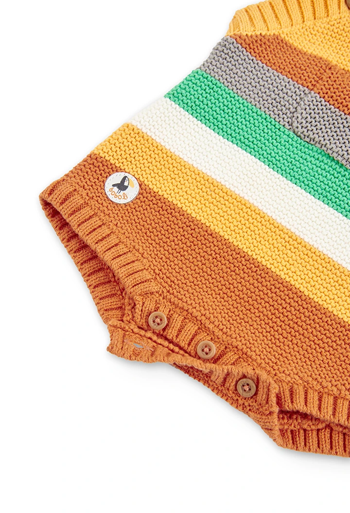 Pack en tricot bi matiere pour bébé