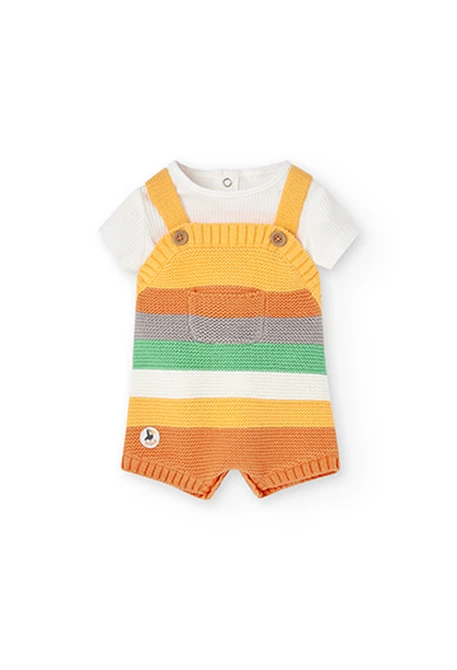 Pack en tricot bi matiere pour bébé