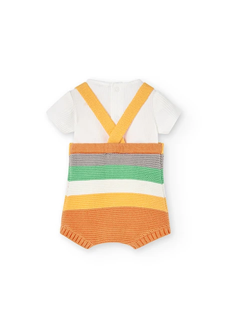 Pack en tricot bi matiere pour bébé