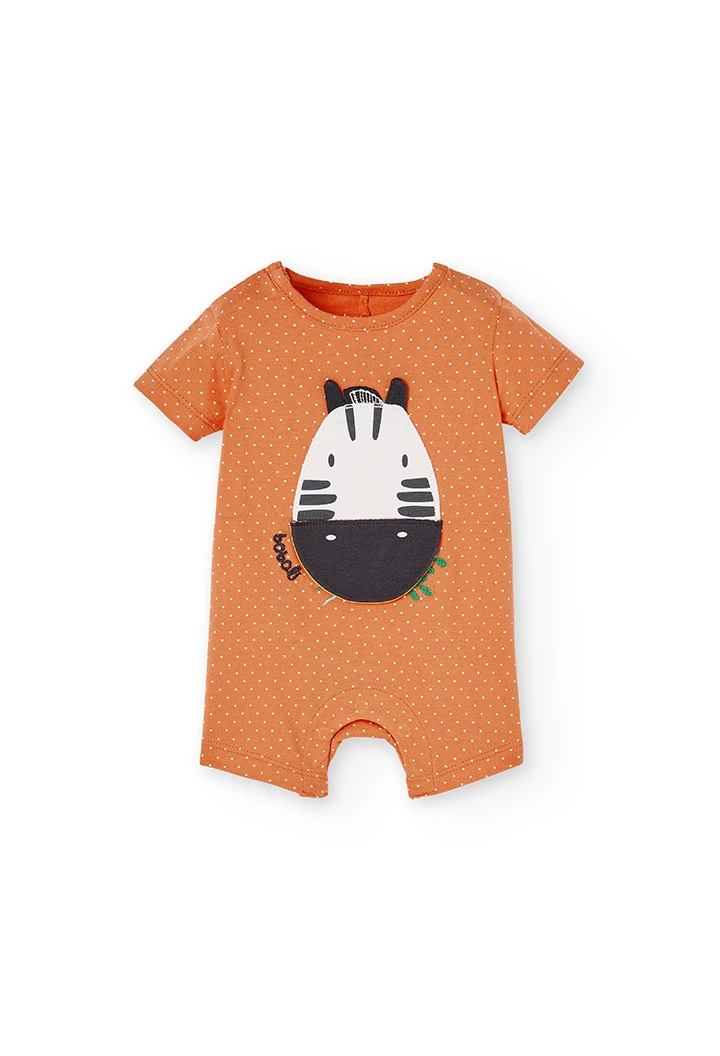 Grenouillère en tricot a petits pois pour bébé