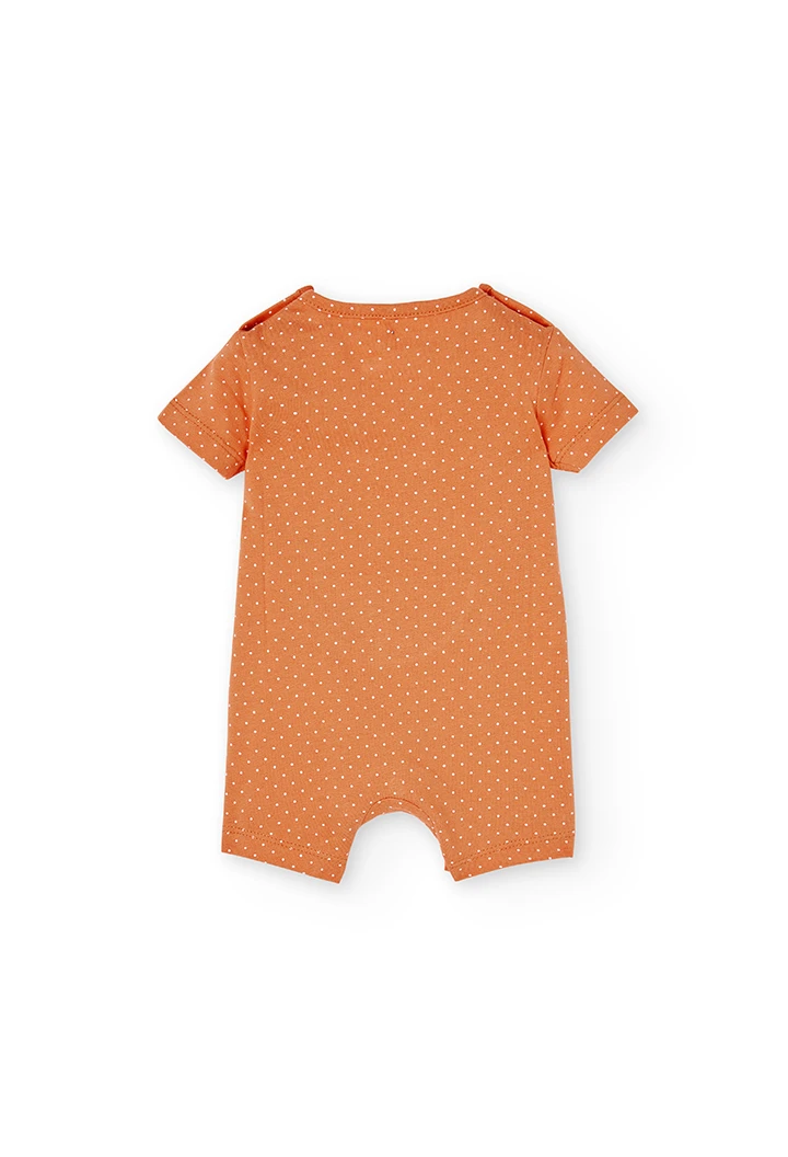 Grenouillère en tricot a petits pois pour bébé