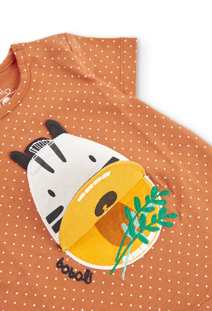 Grenouillère en tricot a petits pois pour bébé