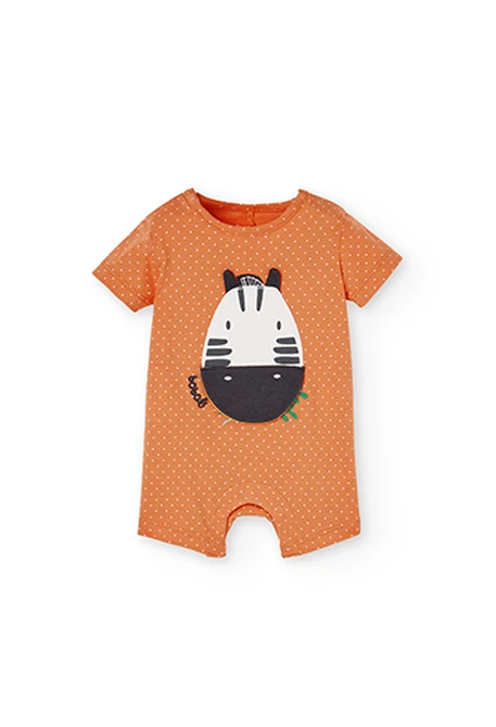 Grenouillère en tricot a petits pois pour bébé