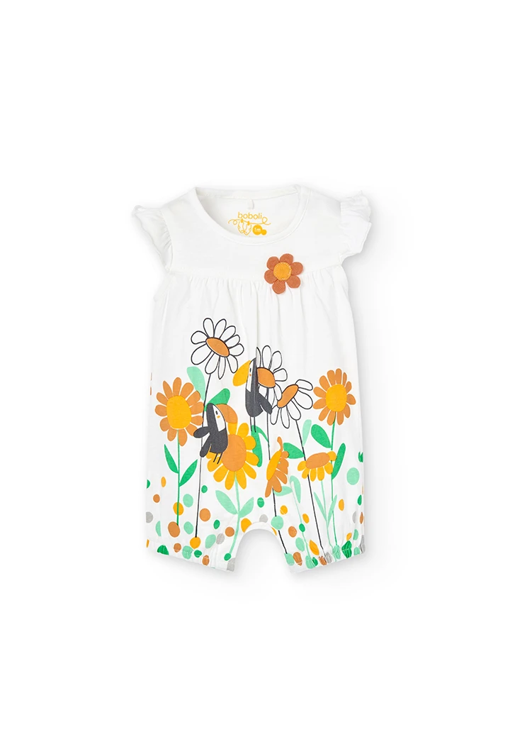 Grenouillère en tricot pour bébé fille
