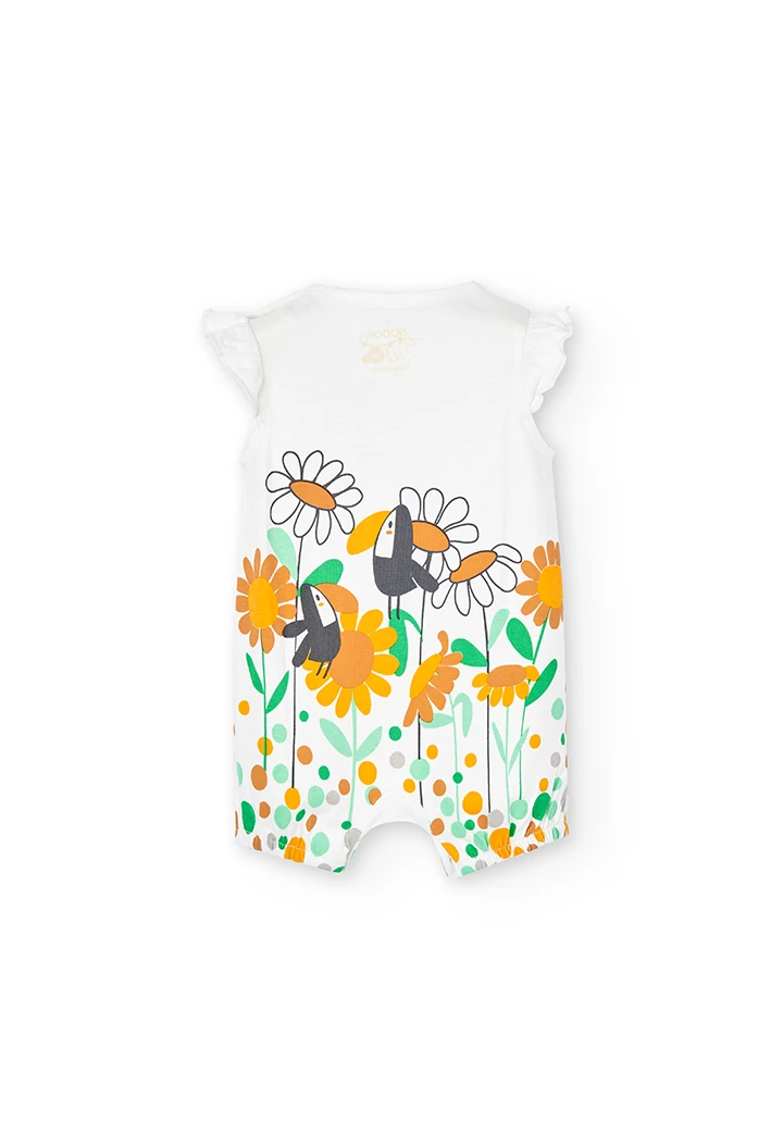 Grenouillère en tricot pour bébé fille