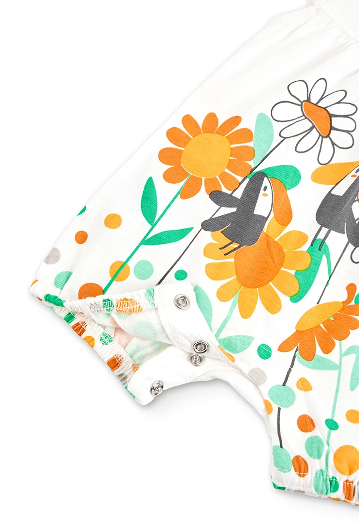 Grenouillère en tricot pour bébé fille