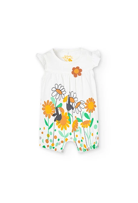Grenouillère en tricot pour bébé fille