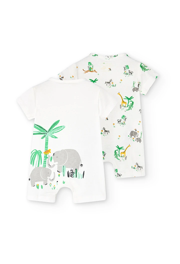 Pack 2 grenouillères tricot pour bébé