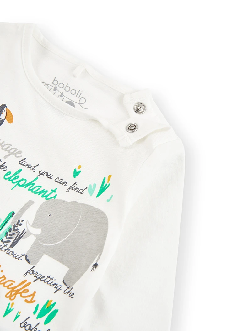 Pack en tricot bi matiere pour bébé garçon