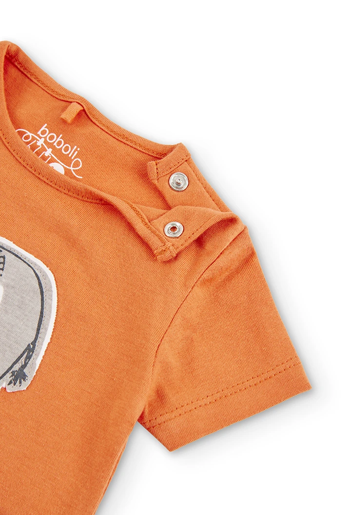 Pack en tricot bi matiere pour bébé garçon