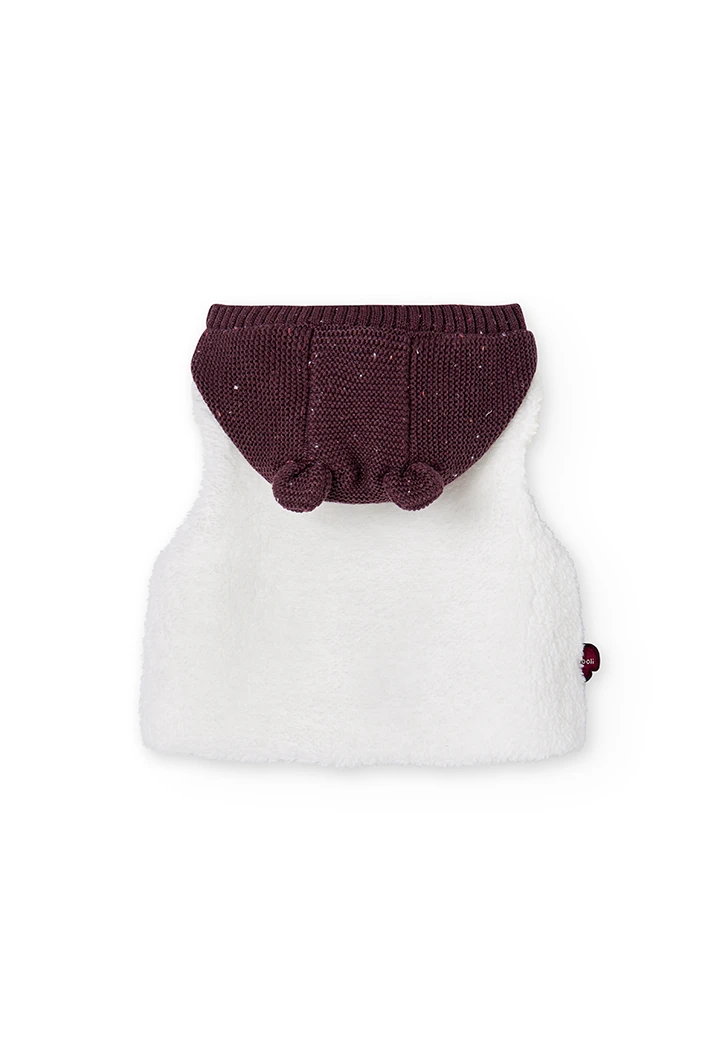 Gilet simili fourrure à capuche pour bébé