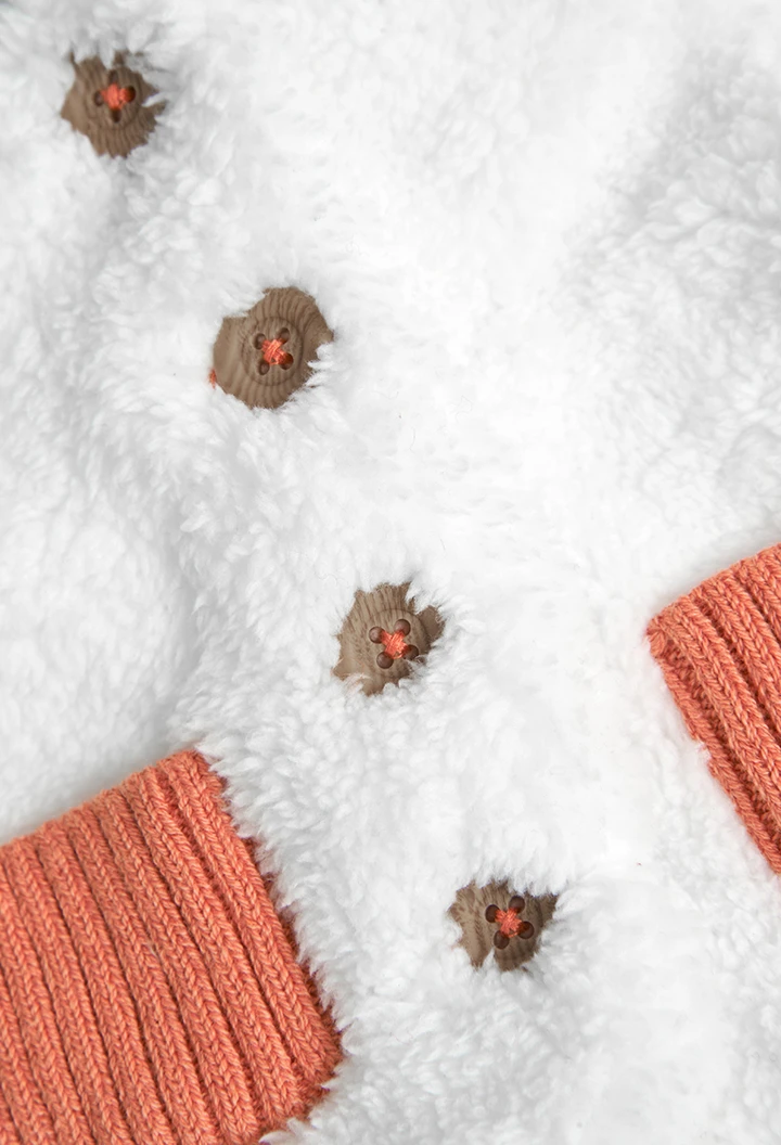 Gilet simili fourrure à capuche pour bébé