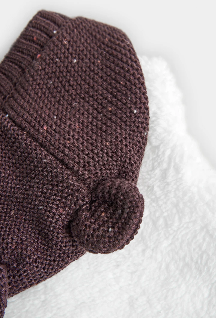 Gilet simili fourrure à capuche pour bébé