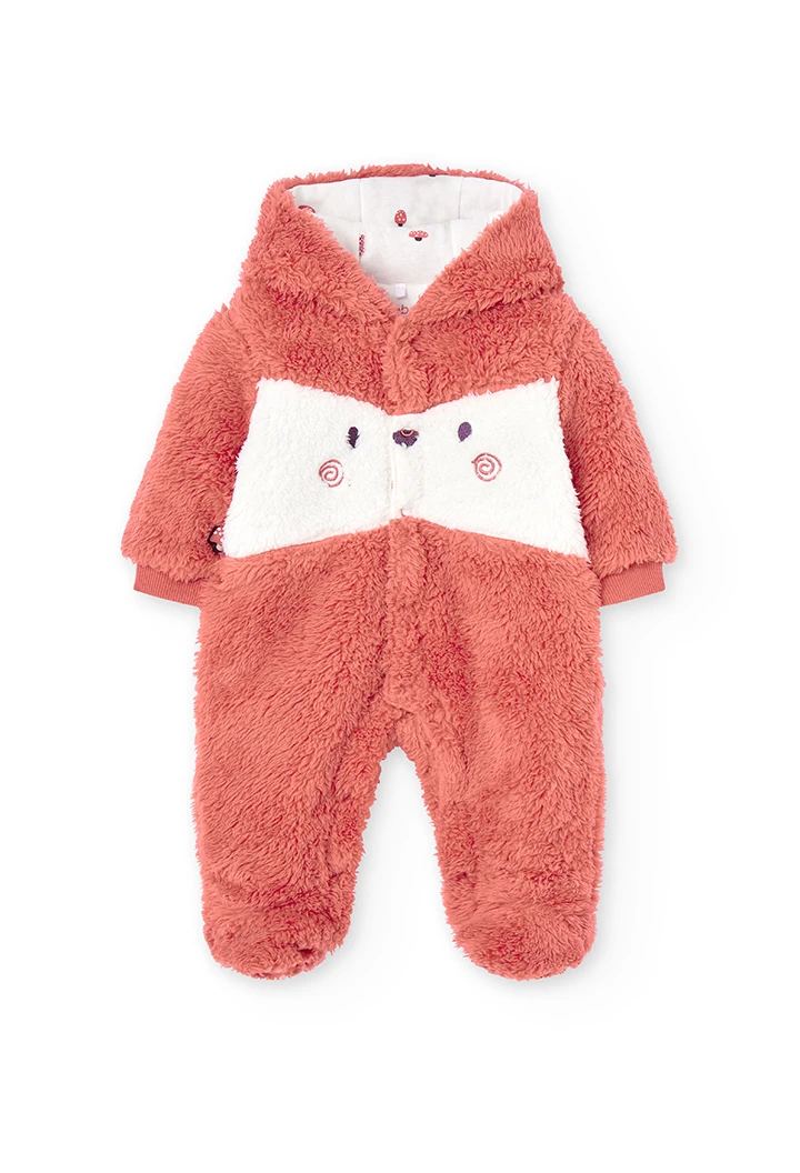 Play suit fur hooded for baby