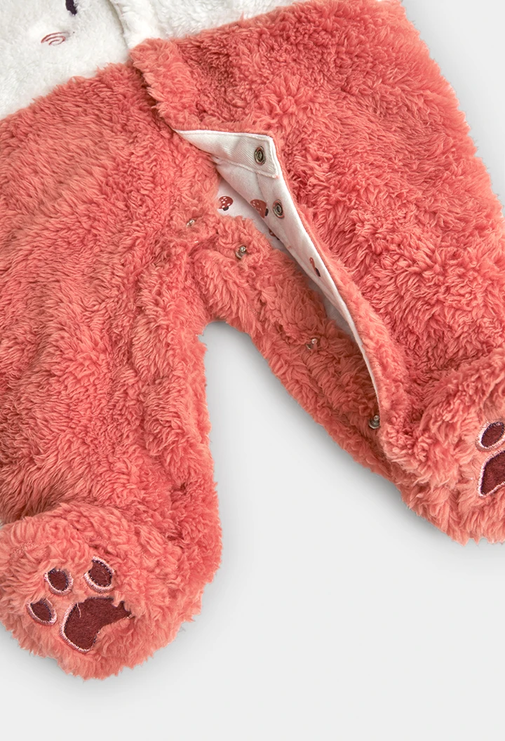 Play suit fur hooded for baby