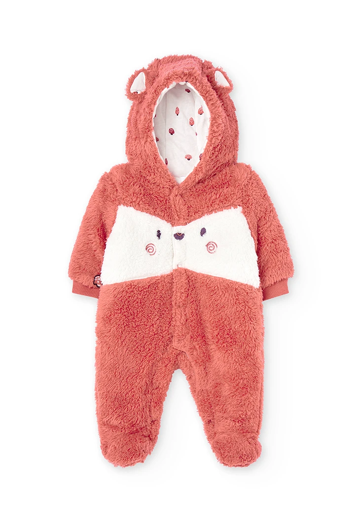 Play suit fur hooded for baby