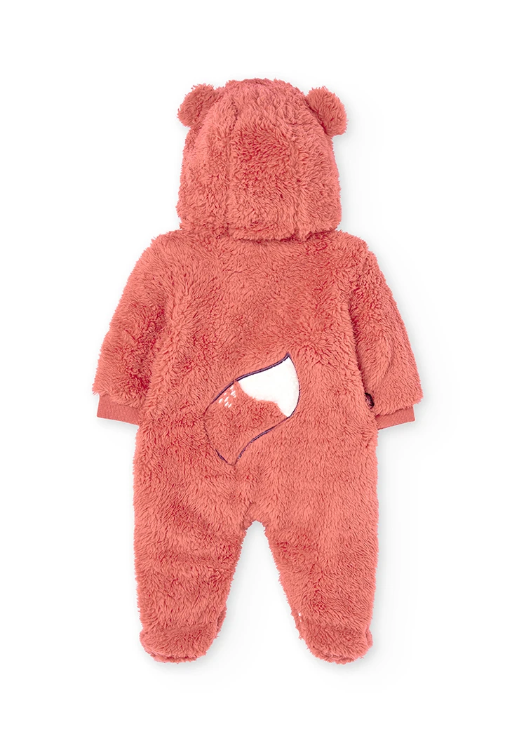 Play suit fur hooded for baby