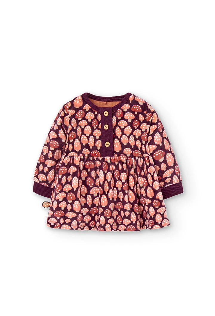 Velour dress for baby girl -BCI