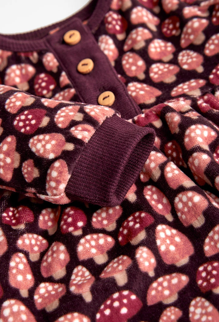 Velour dress for baby girl -BCI