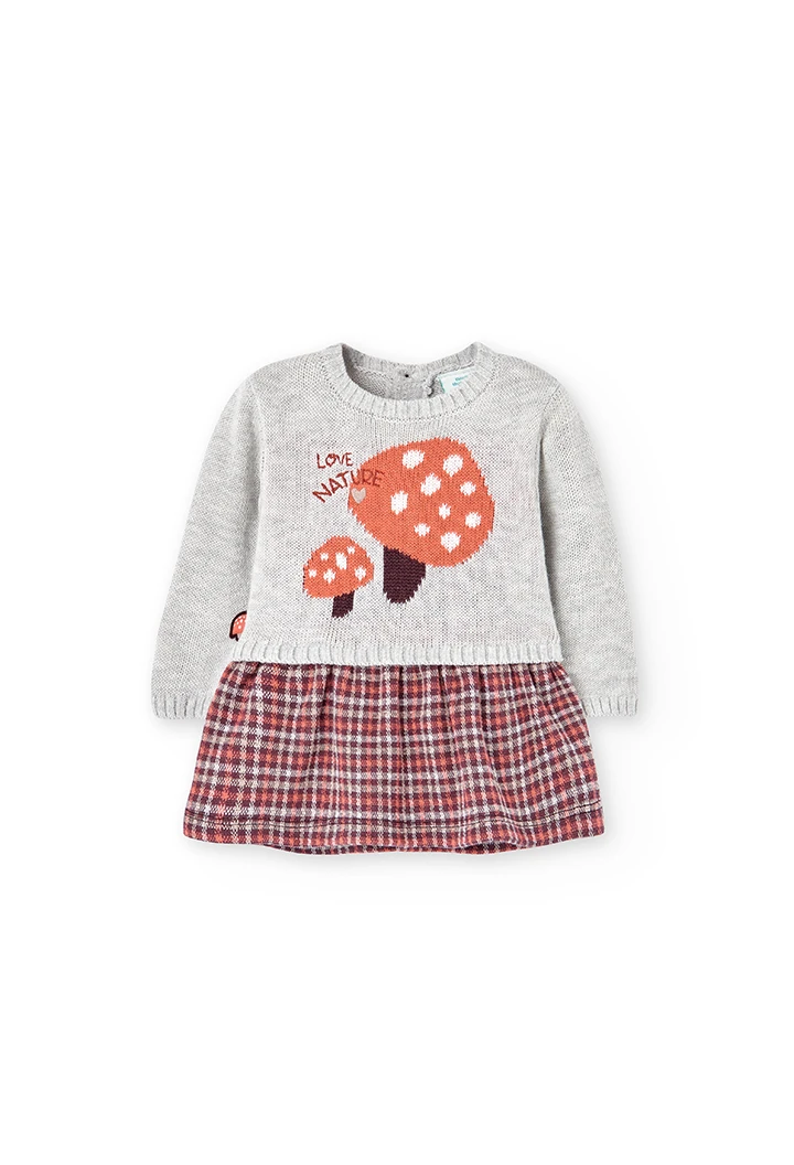 Knitwear dress for baby girl -BCI
