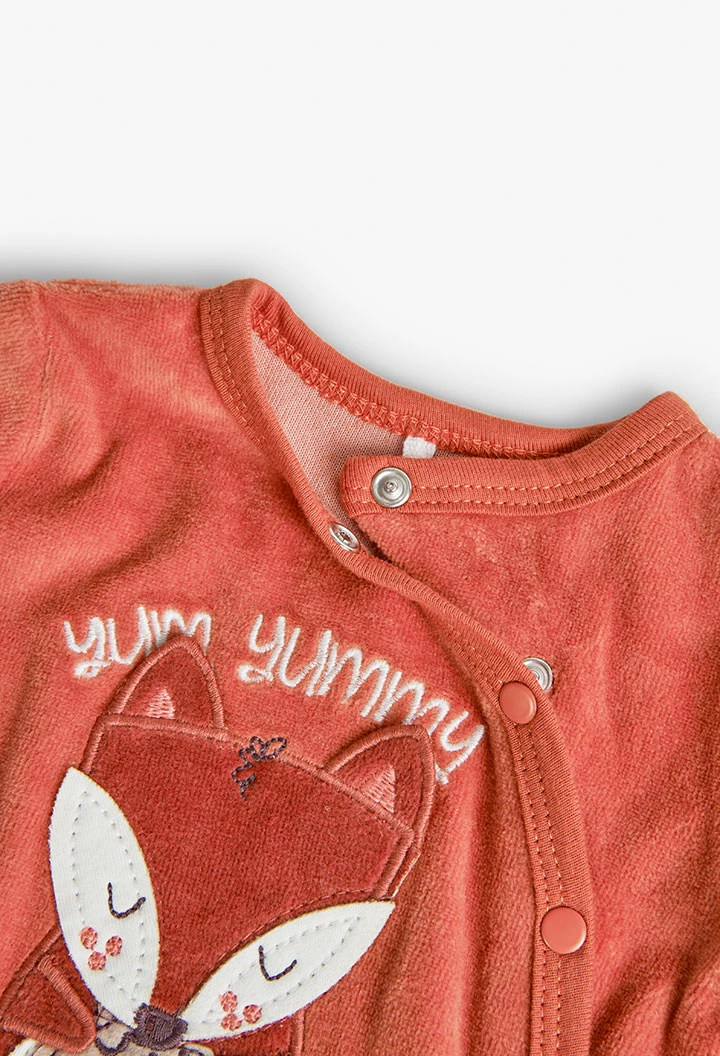 Velour play suit for baby -BCI