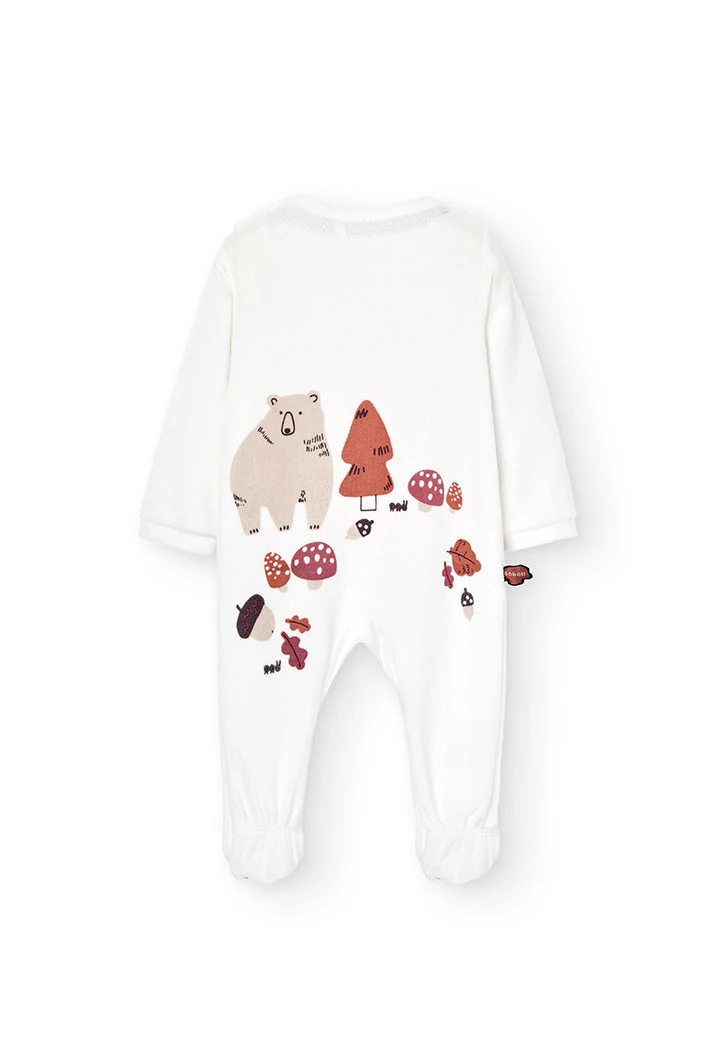 Pelele terciopelo de bebé gran estampado -BCI