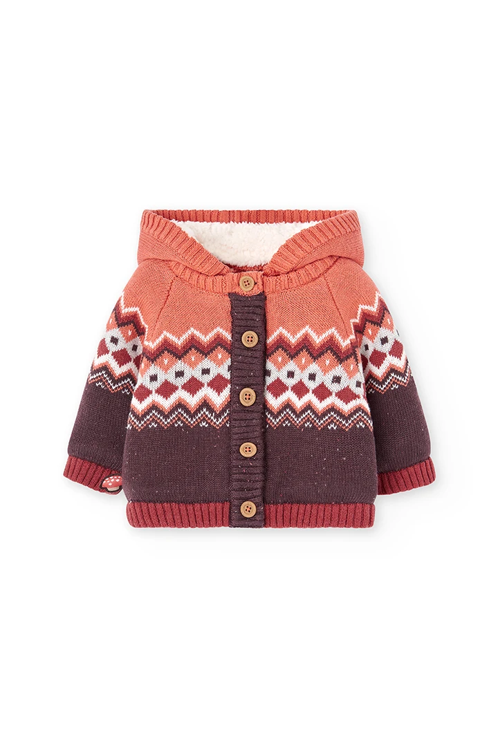 Knitwear jacket for baby -BCI