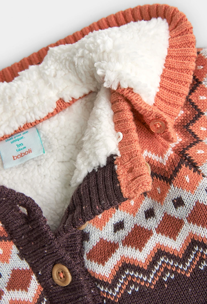 Knitwear jacket for baby -BCI