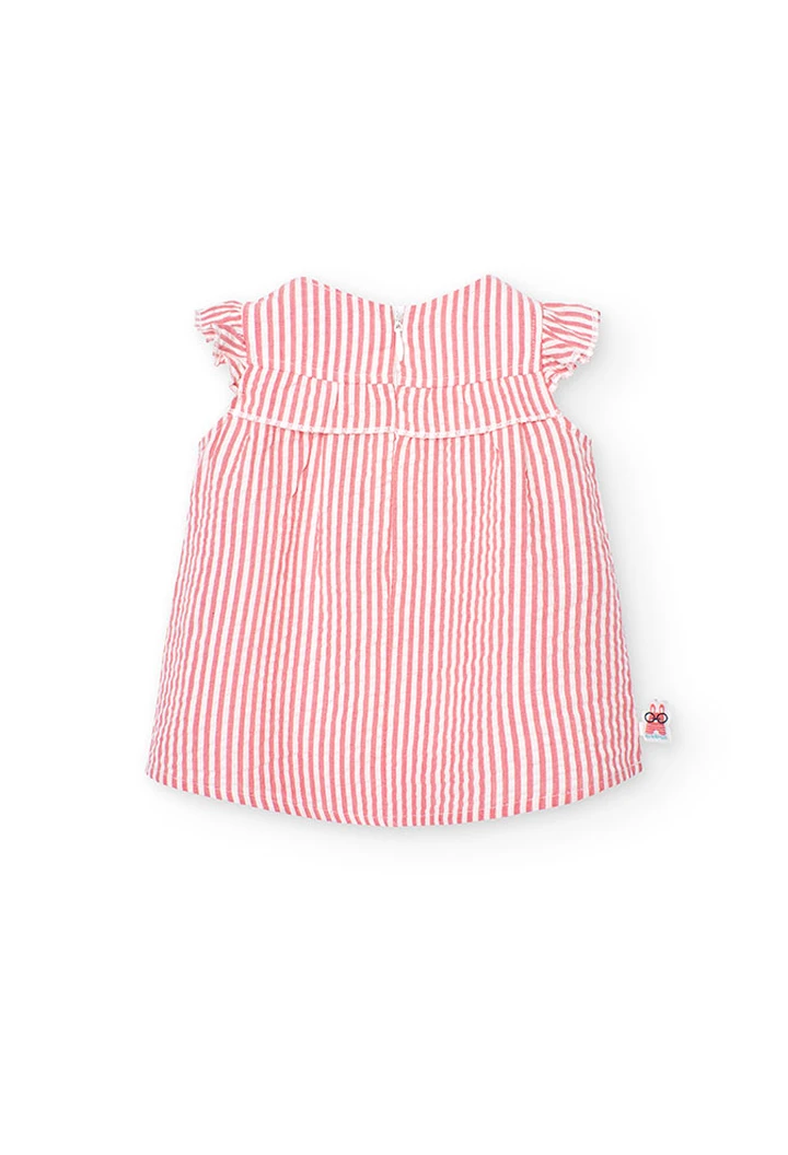 Robe en popeline rayée pour bébé