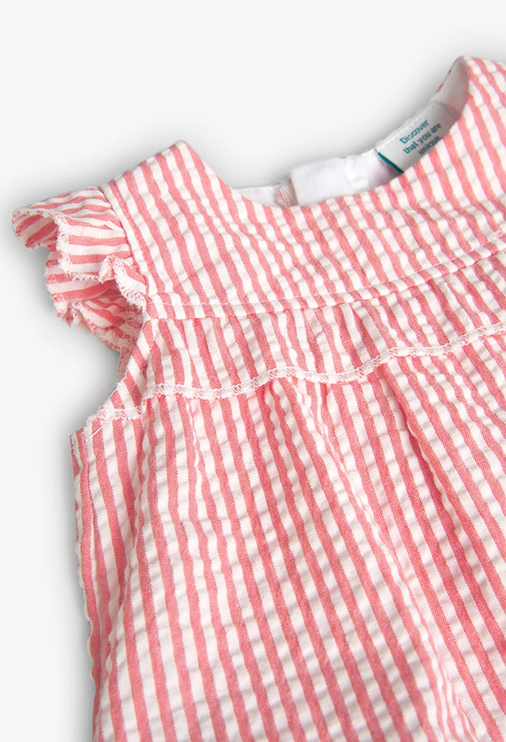 Robe en popeline rayée pour bébé