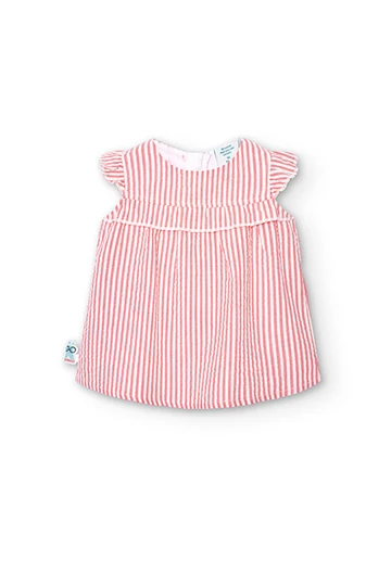 Baby striped poplin dress