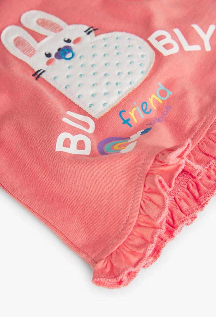Pack bébé fille en maille combinée rose