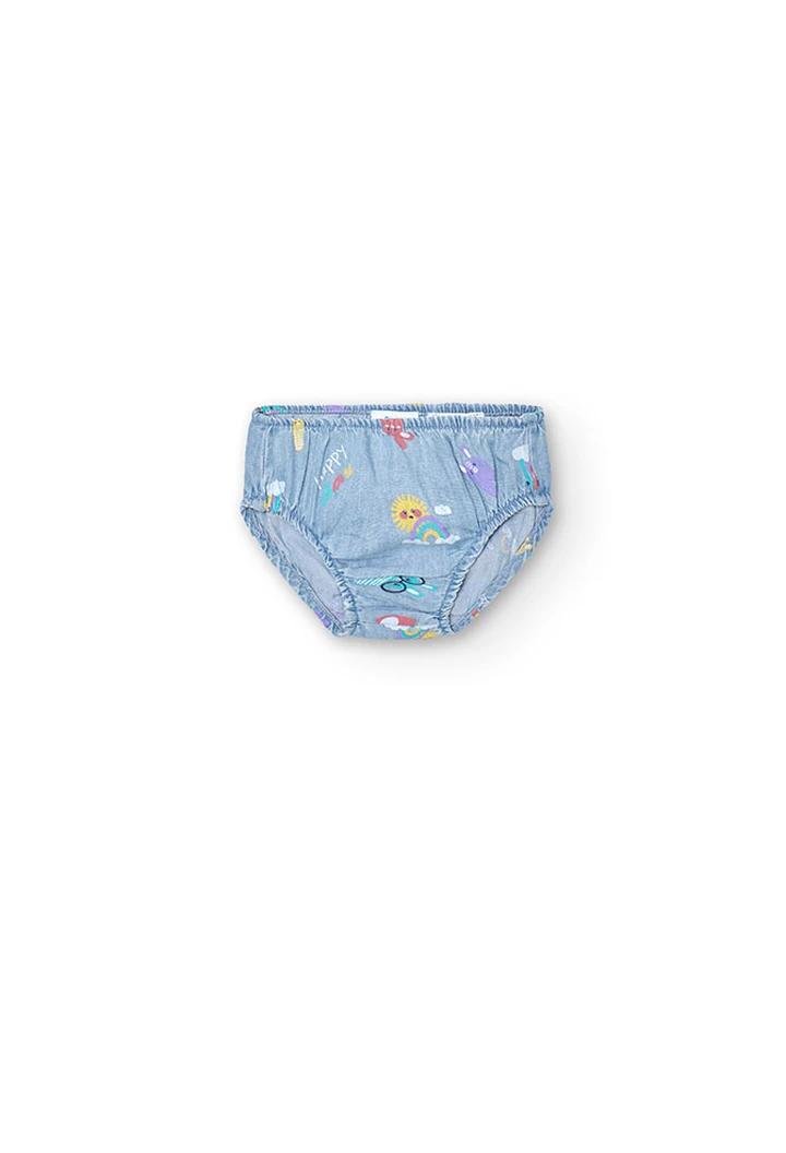 Robe en denim imprimée pour bébé