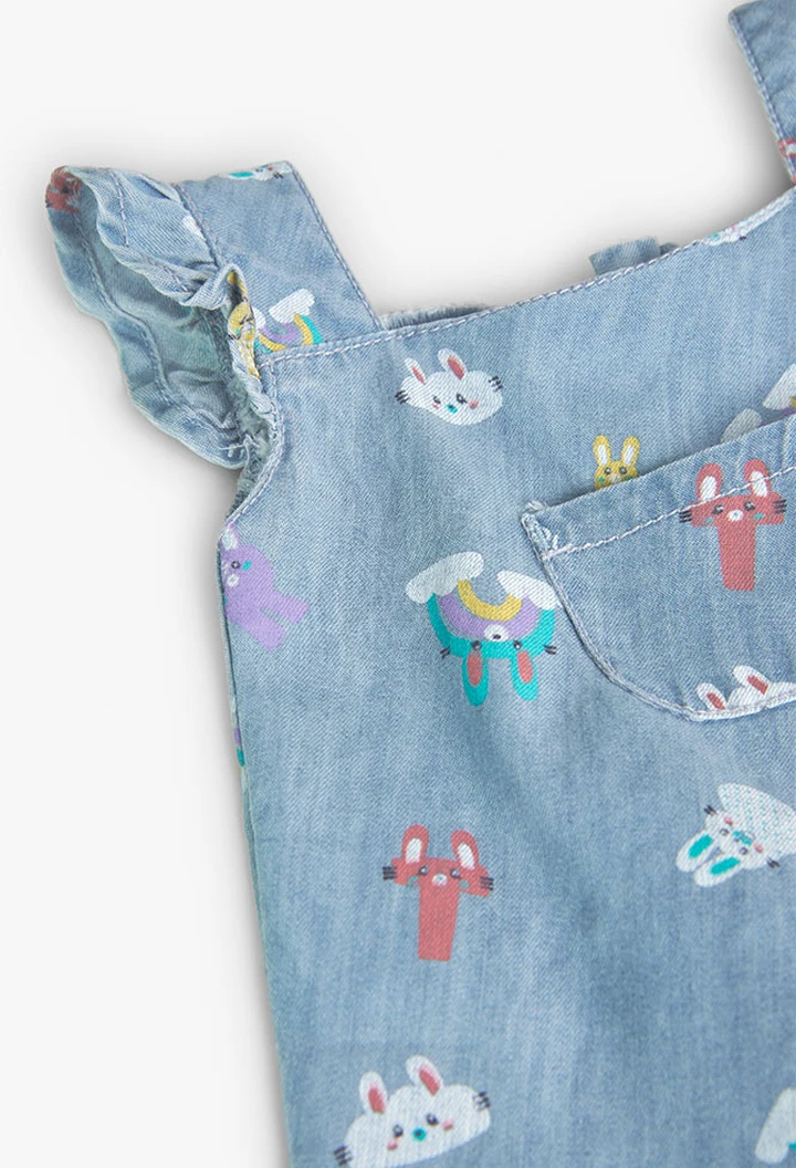 Robe en denim imprimée pour bébé