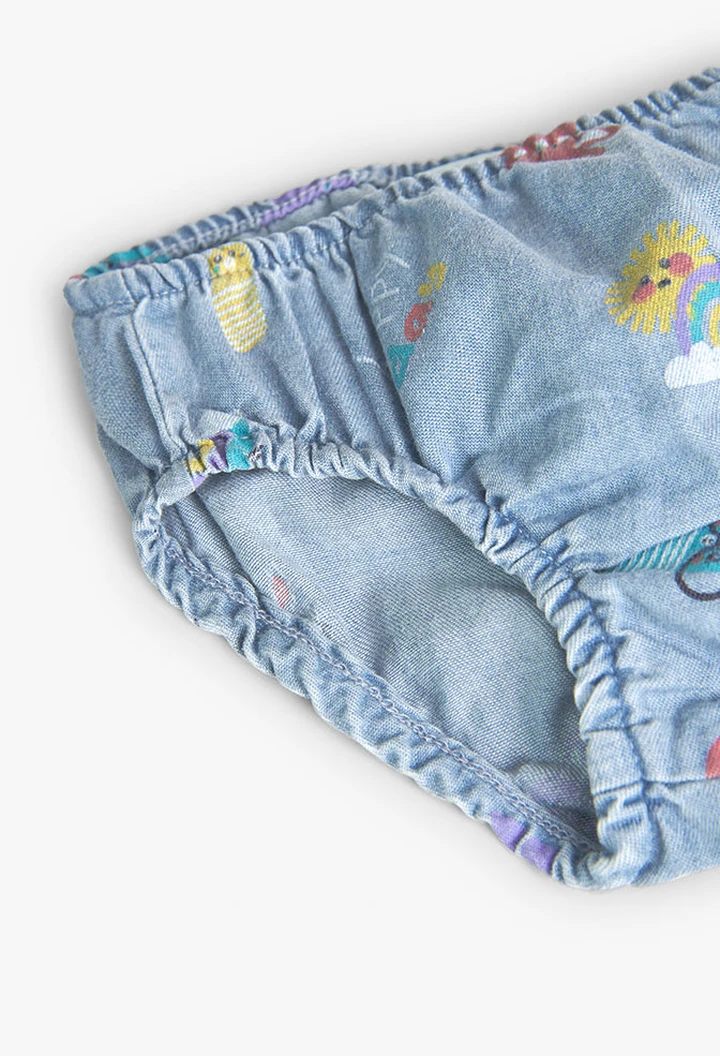 Robe en denim imprimée pour bébé